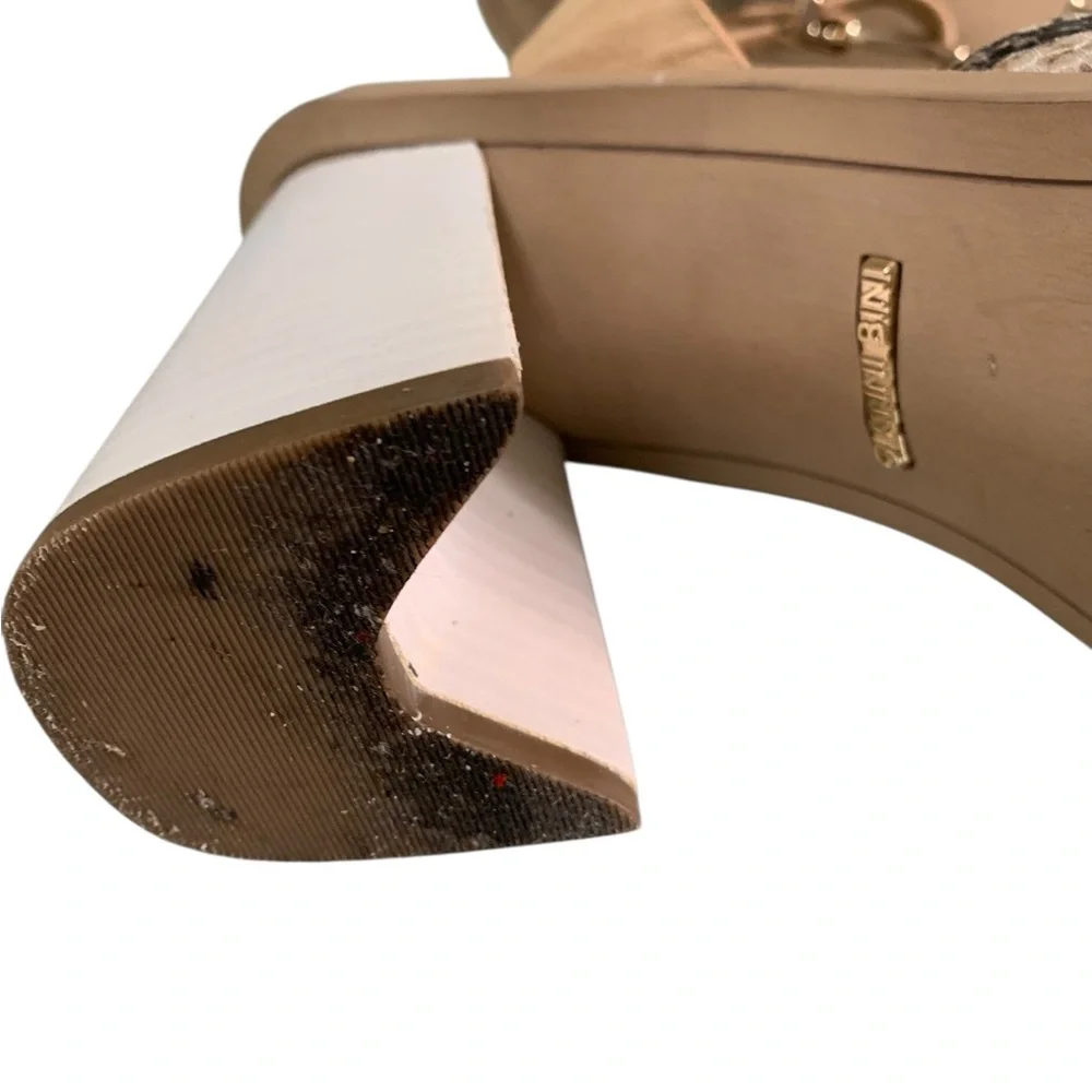 Gianni Bini Marilane snake print block heel sandal women’s shoe size 7.5